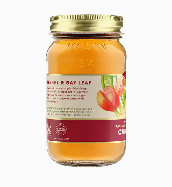 Fennel & Bay Leaf Pasture-Raised Chicken Bone Broth 14oz