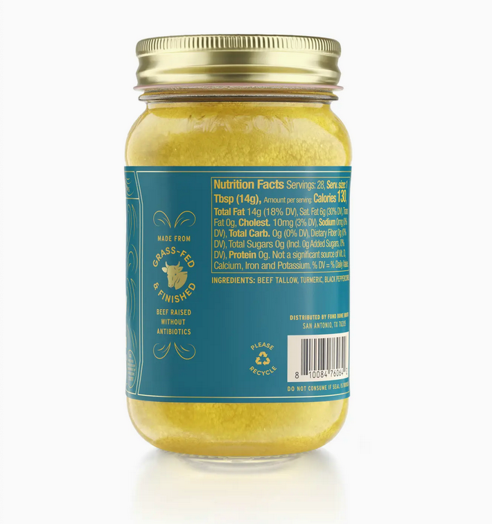 Turmeric & Black Pepper Regenerative Beef Tallow