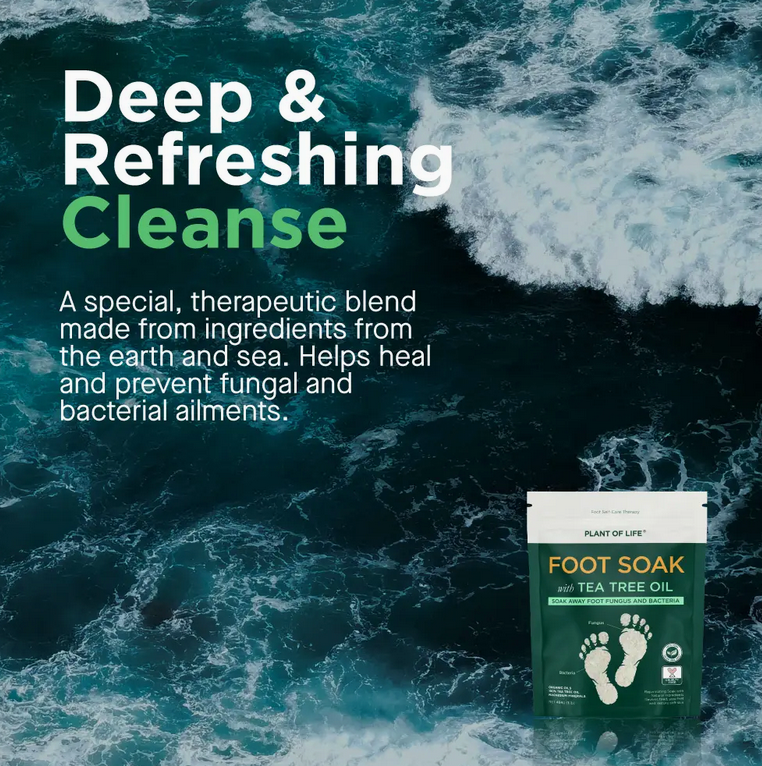 Tea Tree Oil Foot Soak with Epsom Salt | Fungus & Odor 16 oz