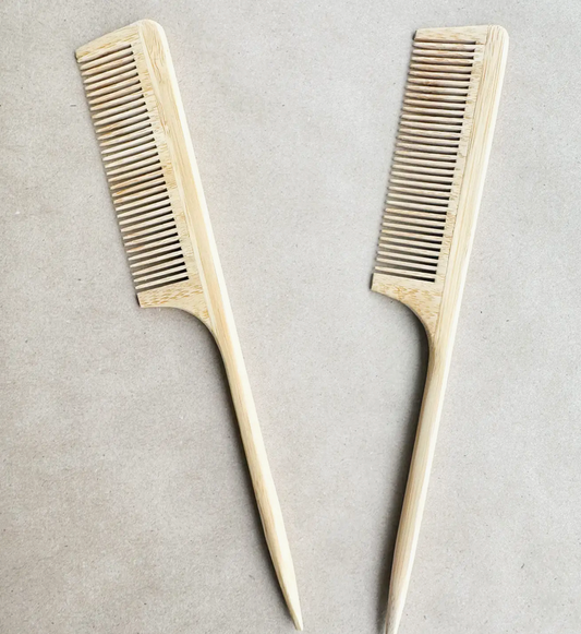 Natural Bamboo Hair Styling Comb - Plastic Free