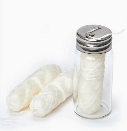 Biodegradable Dental Floss Bundle (Glass Jar + 2 Refills)