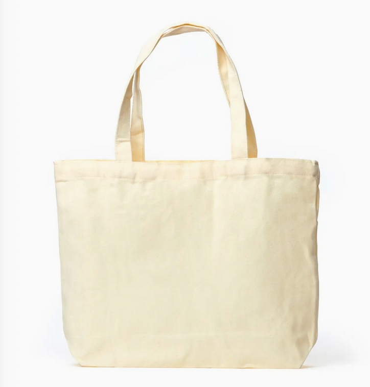 Cotton Grocery Tote Bag (New + No Interior Pockets)