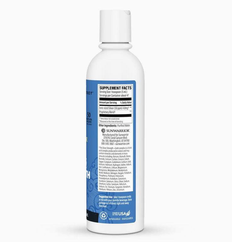 Fulvic Acid & Trace Mineral Silver Strength +Gold Supplement