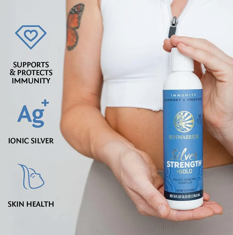 Fulvic Acid & Trace Mineral Silver Strength +Gold Supplement