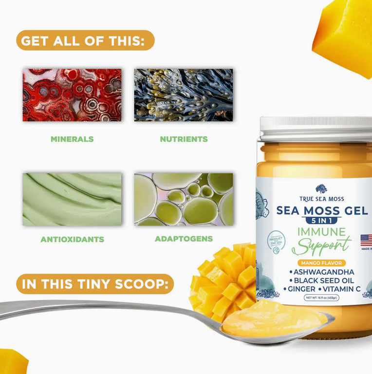 Sea Moss Gel - 5 in 1 - Mango