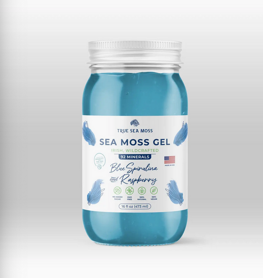 Sea Moss Gel Blue Spirulina & Raspberry