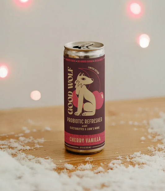 Cherry Vanilla Probiotic Refresher w. Lion's Mane & Electrolytes