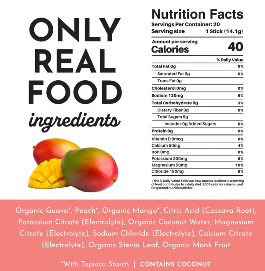 Electrolytes - Guava Mango - Single Serving Packs (20)