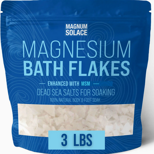 Magnesium Bath Flakes, Bath Soak/Foot Soak with MSM
