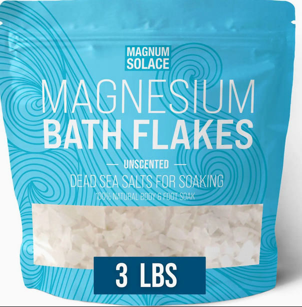 Magnesium Bath Flakes, Dead Sea Bath Salts, Unscented