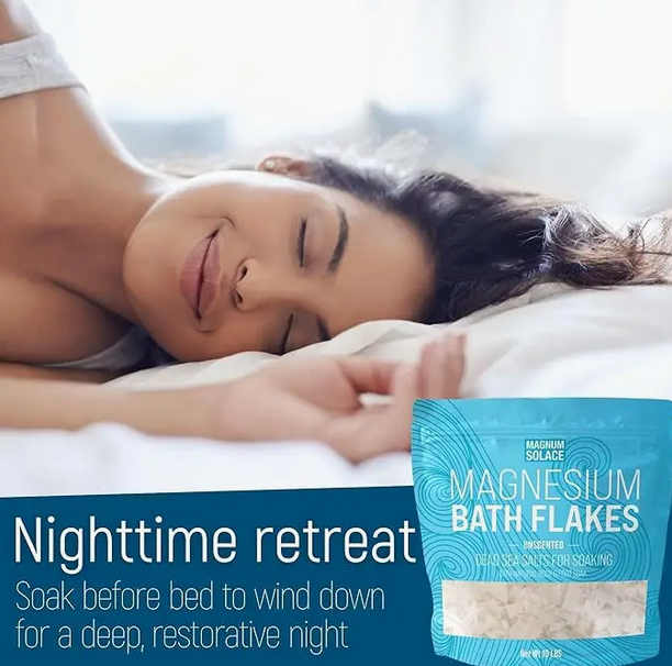 Magnesium Bath Flakes, Dead Sea Bath Salts, Unscented