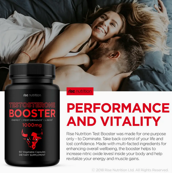 Testosterone Booster with Maca & Tribulus - 60 Capsules