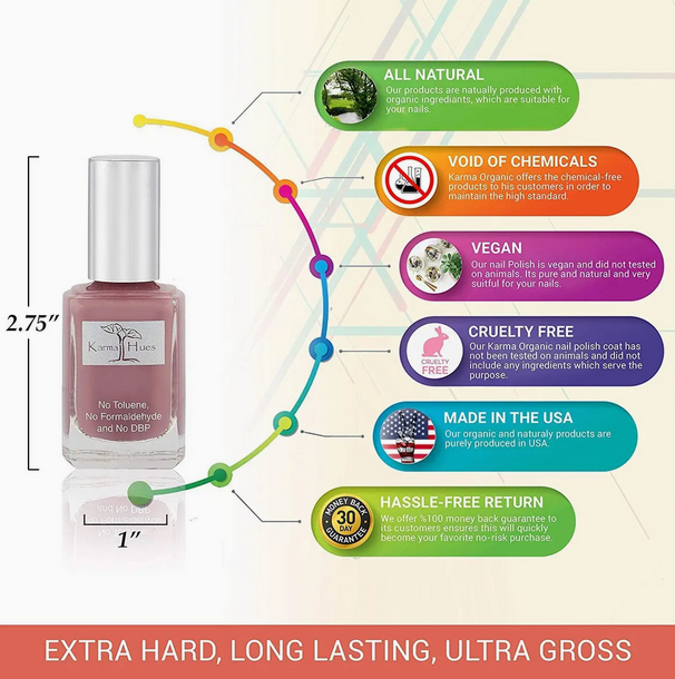 Karma Organic Natural Nontoxic Wine O'clock - Nail Polish