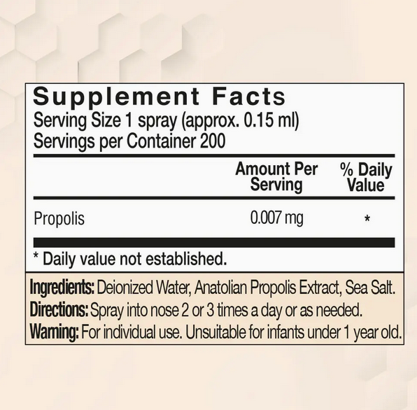 Natural Propolis Nasal Spray,Sinus&Allergy Relief, 1 Fl oz