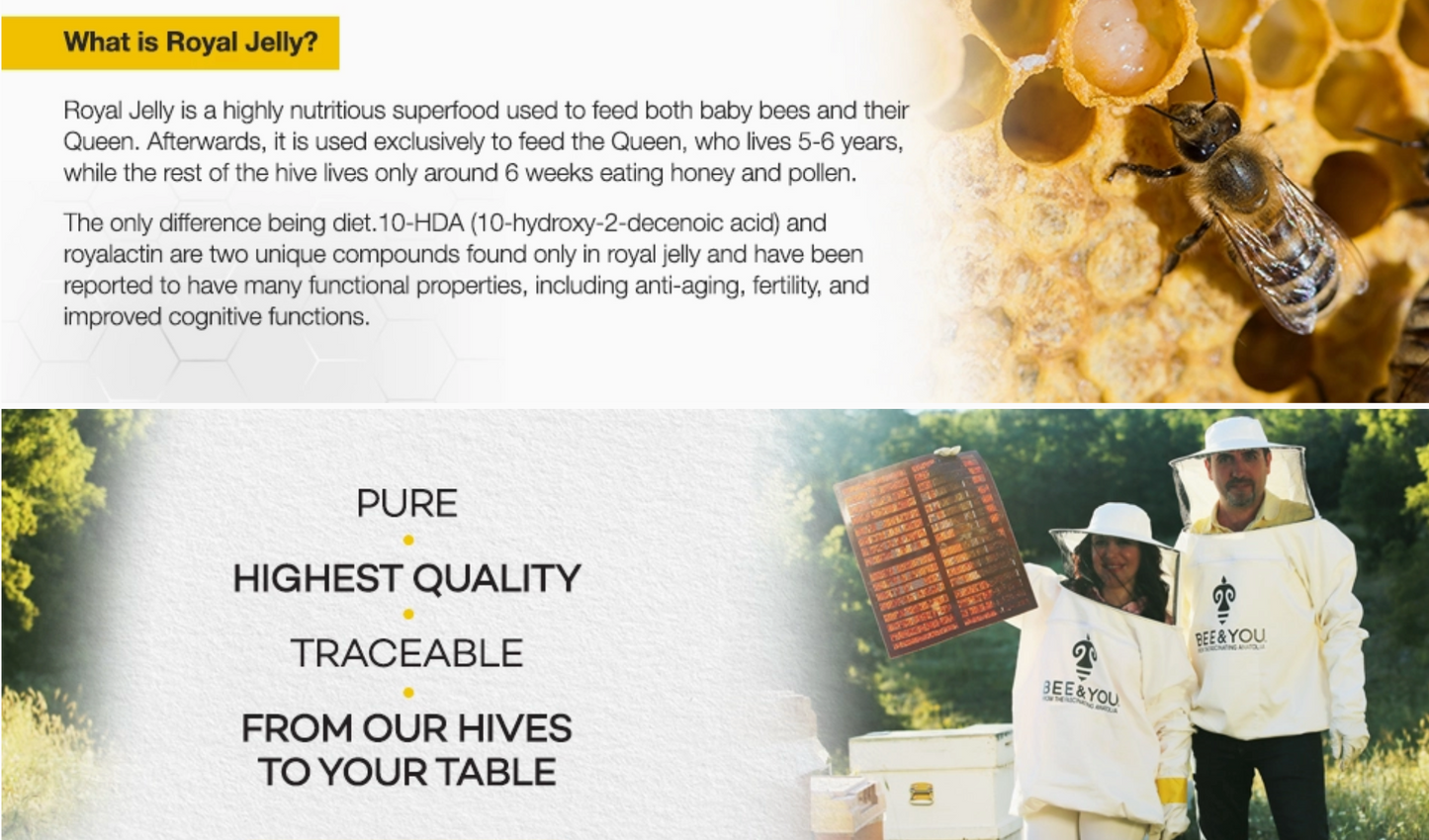 Royal Jelly + Bee Pollen + Propolis Tablets (Ultra Strength)