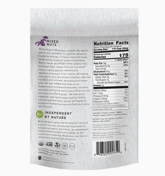 Organic Mixed Nuts 16 oz