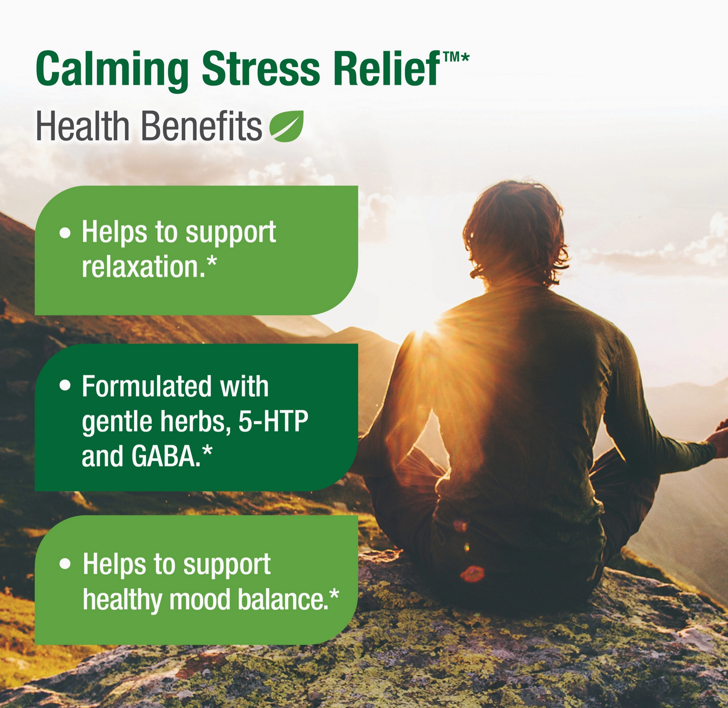 Calming Stress Relief™ W. 5-HTP & Gaba, 60 Vcap
