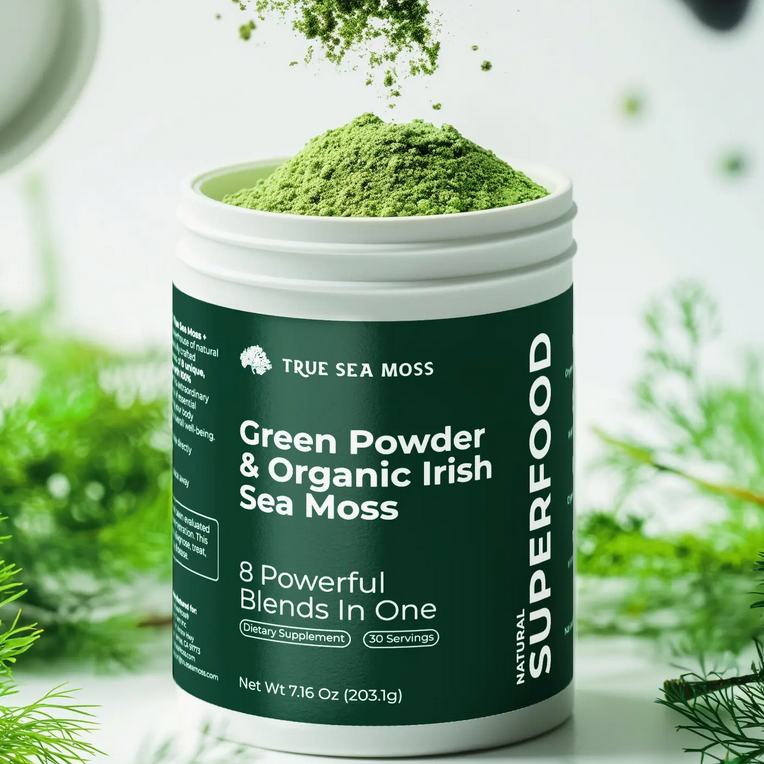 Sea Moss Green Superfood Blend with Spirulina, Ashwagandha
