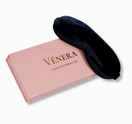 100% Organic Pure Silk Eye Mask - Black