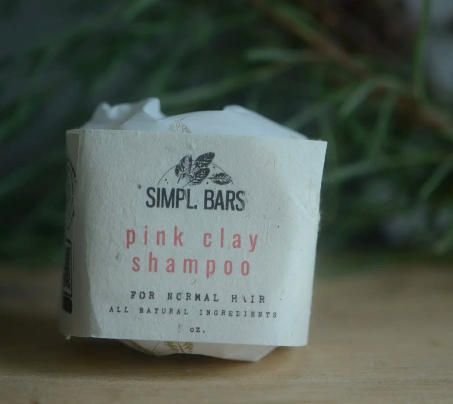 Pink Clay / Normal Hair Shampoo Bar Zero Waste