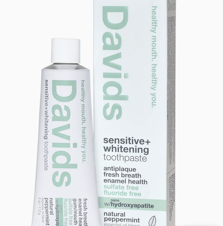 Davids Sensitive+Whitening Nano-Hydroxyapatite Premium Toothpaste / Peppermint / 4 oz