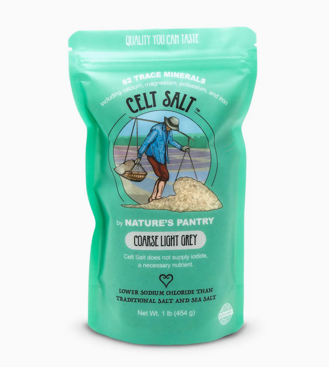 Celtic Sea Salt, Coarse Light Grey- 1 lb(16 oz) Resealable Bag