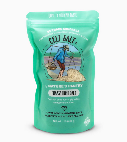 Celtic Sea Salt, Coarse Light Grey- 1 lb(16 oz) Resealable Bag