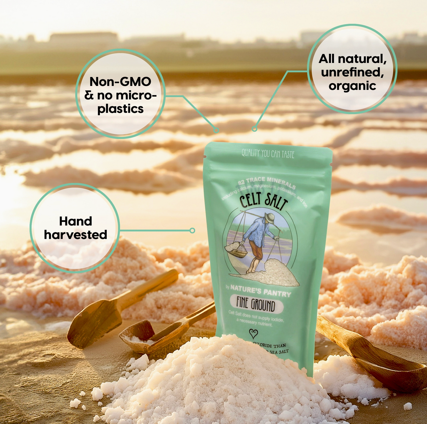 Celtic Sea Salt, Fine Ground 5.5 oz Glass Shaker