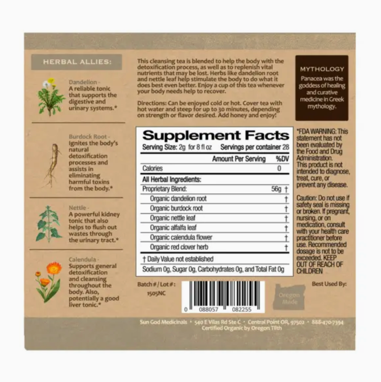 Organic Panacea Detox Tea 2oz