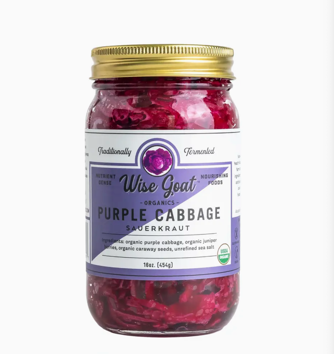 Organic Purple Cabbage Kraut - Pickled Vegetables