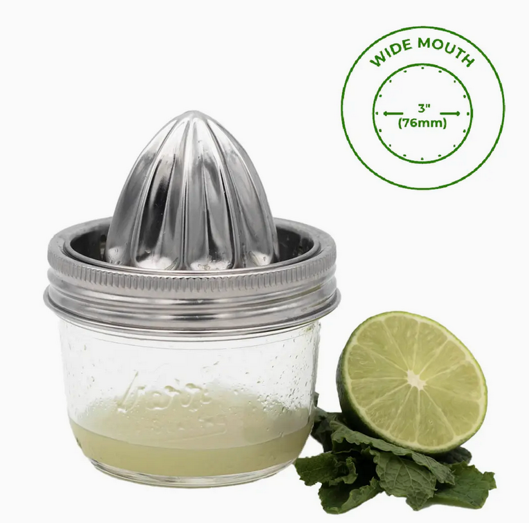 Stainless Steel Juicing Lid For Wide Mouth Mason Jars
