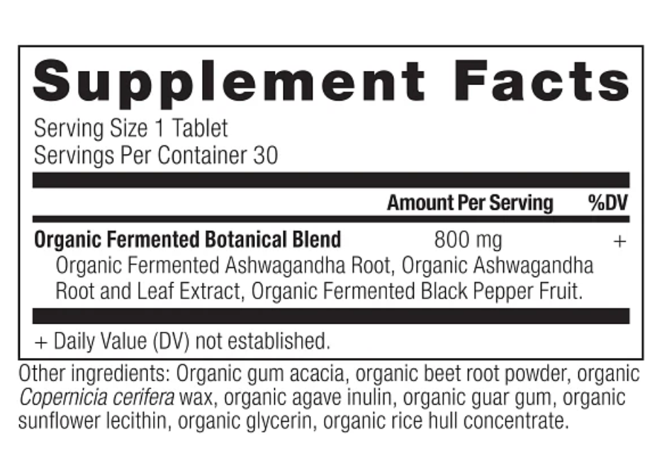 Ashwagandha - Tablet - 30ct Ancient Herbals - Organic