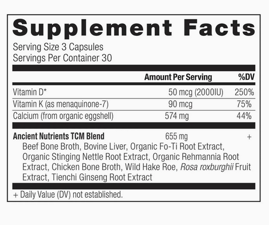 Calcium 90 Capsules Ancient Nutrients