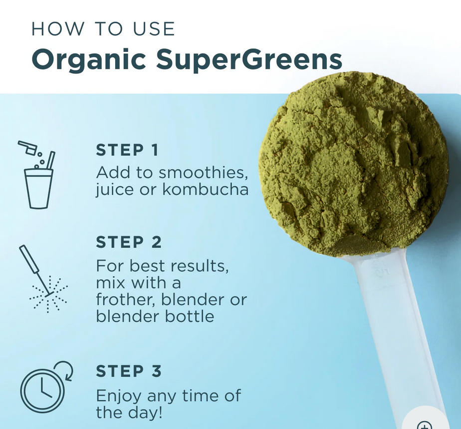 Organic Super Greens - Alkalize & Detox - Powder