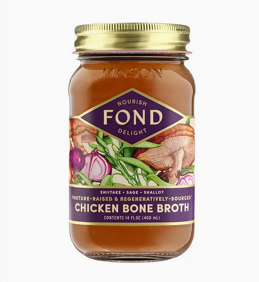Shiitake & Sage Pasture-Raised Chicken Bone Broth 14oz