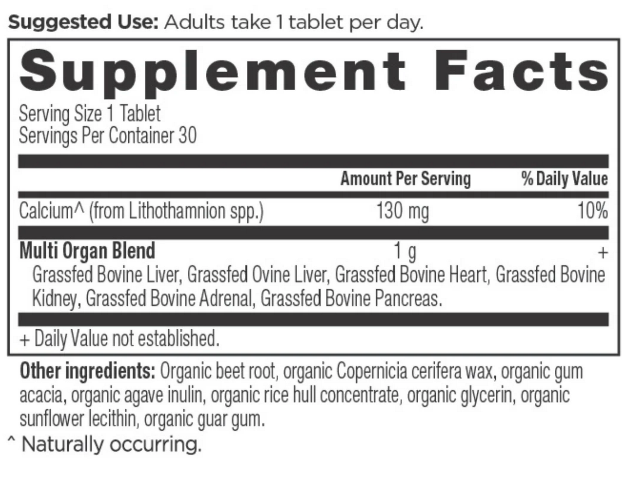 Organs Blend Once Daily | Tablets (30 Tablets)