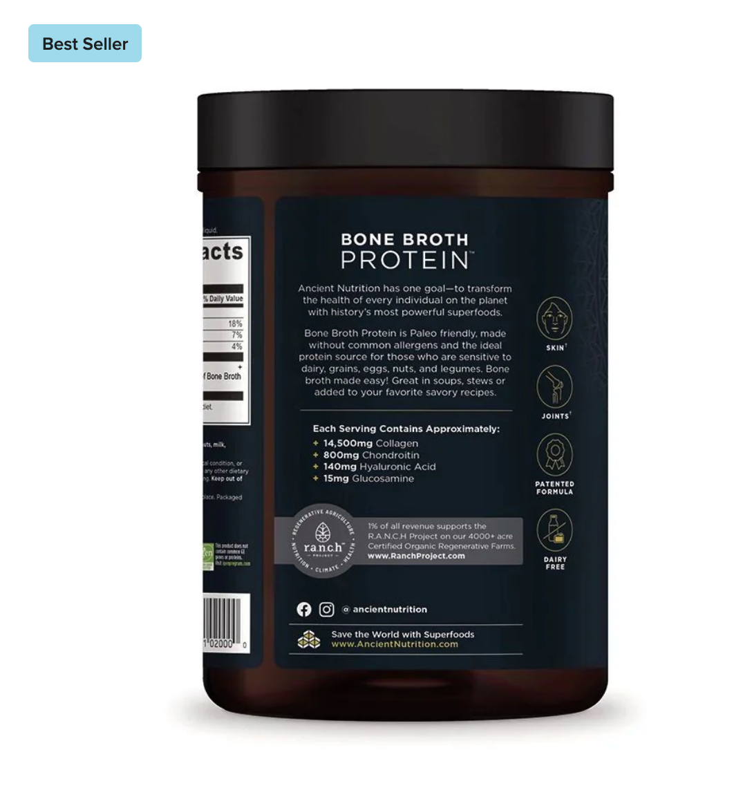 Protein - Pure Bone Broth - 20 Servings 20 G