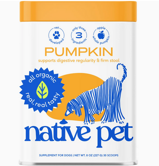 Organic Pumpkin Fiber Powder, Digestive Supplement For Dogs