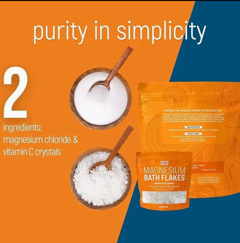 Magnesium Bath Flakes, Bath Soak with Vitamin C