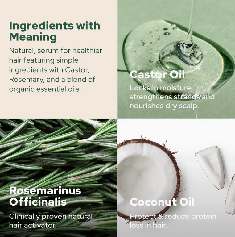 Rosemary & Castor Oil | Hair Strengthen Nourish & Treatment