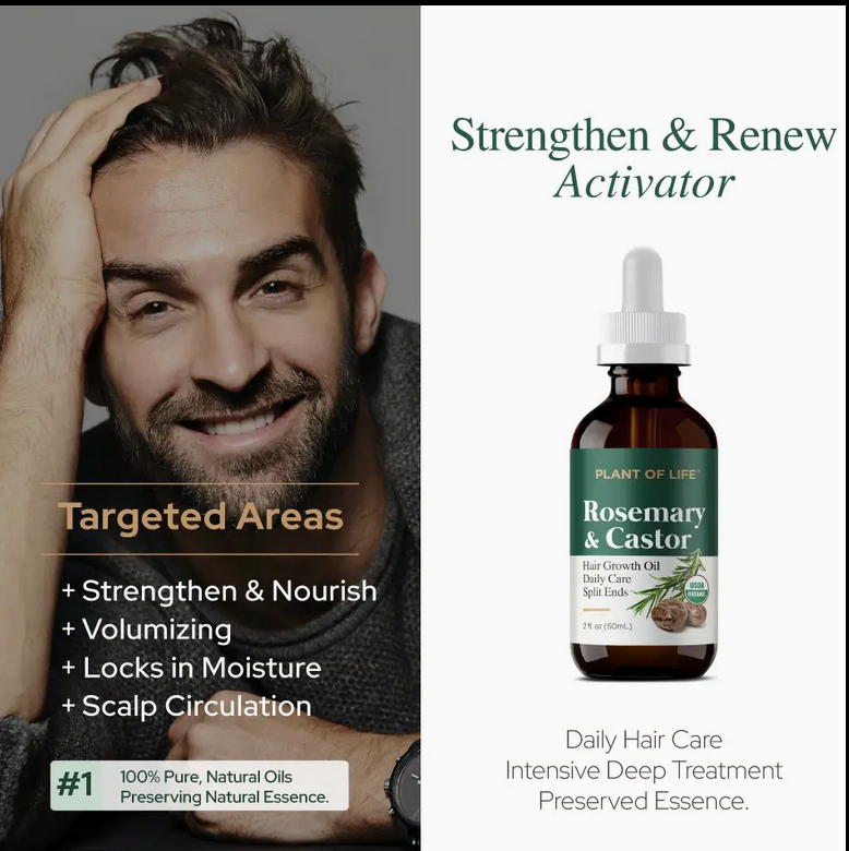 Rosemary & Castor Oil | Hair Strengthen Nourish & Treatment