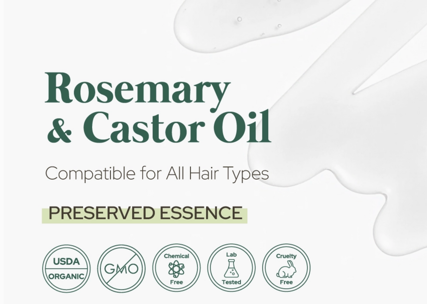 Rosemary & Castor Oil | Hair Strengthen Nourish & Treatment