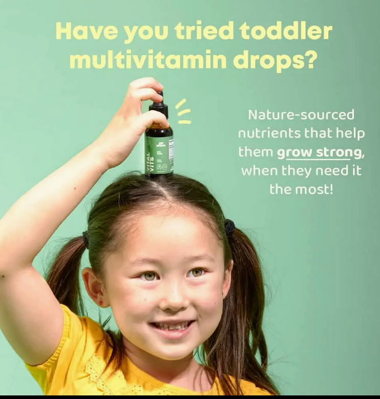 Vitals Vits - Toddler Multivitamin Liquid Drops, Daily Vitamin Formula