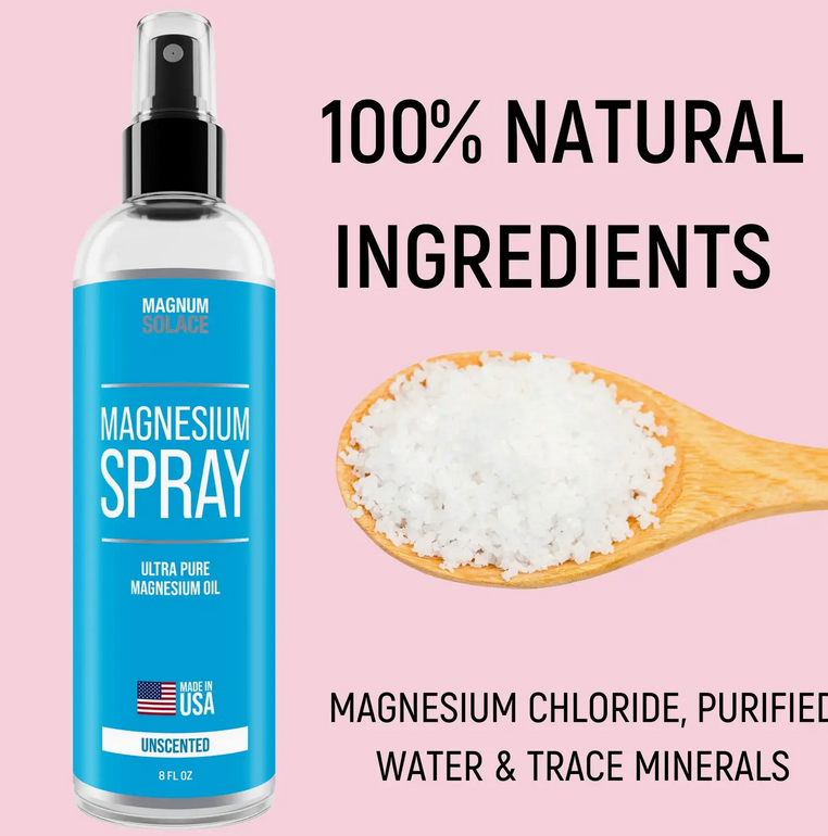 Magnesium Oil Spray For Restless Legs, Sleep, Muscle Relief 8 oz