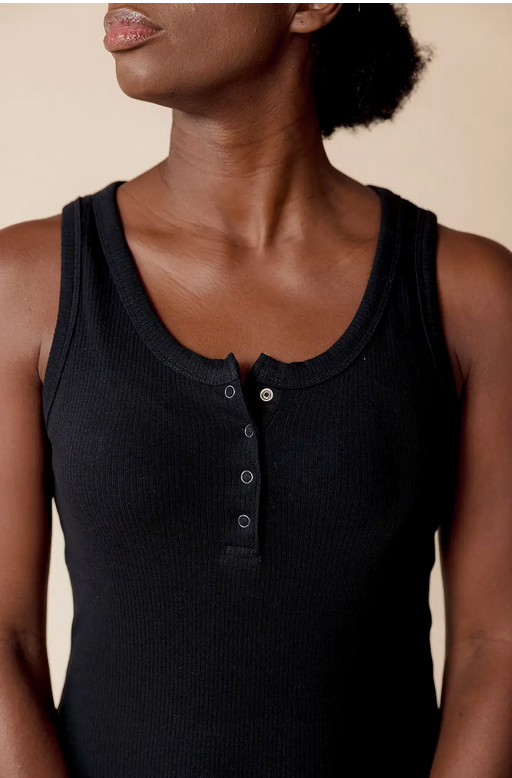 Organic Cotton Ribbed Knit Tank Dress