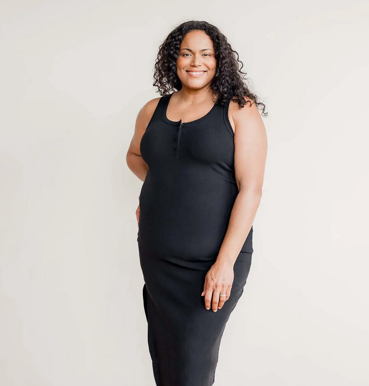 Organic Cotton Ribbed Knit Tank Dress