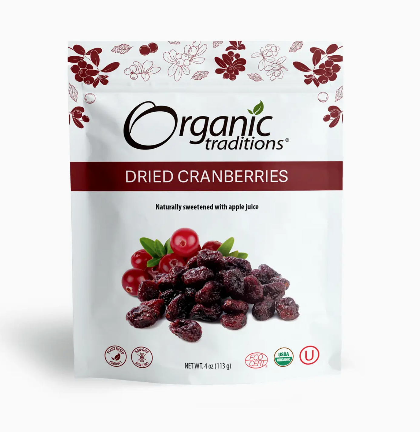 Organic Dried Cranberries - 4 oz (113g)