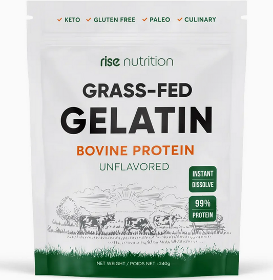 Gelatin Powder Unflavored | Grass-Fed Beef | (8 oz / 240g)