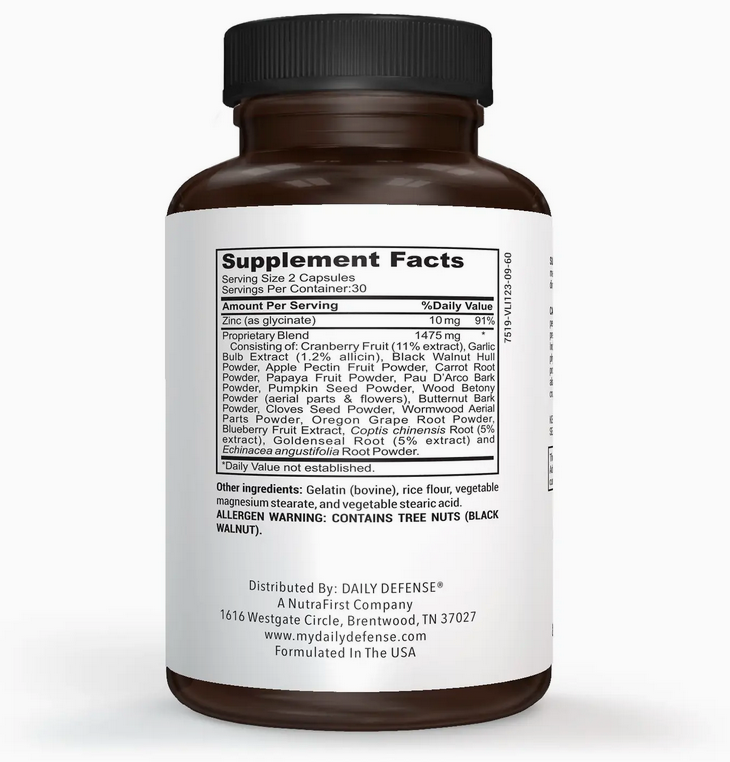 Parasite Cleanse Complex Herbal Parasite Cleanse Formula By Daily Defense