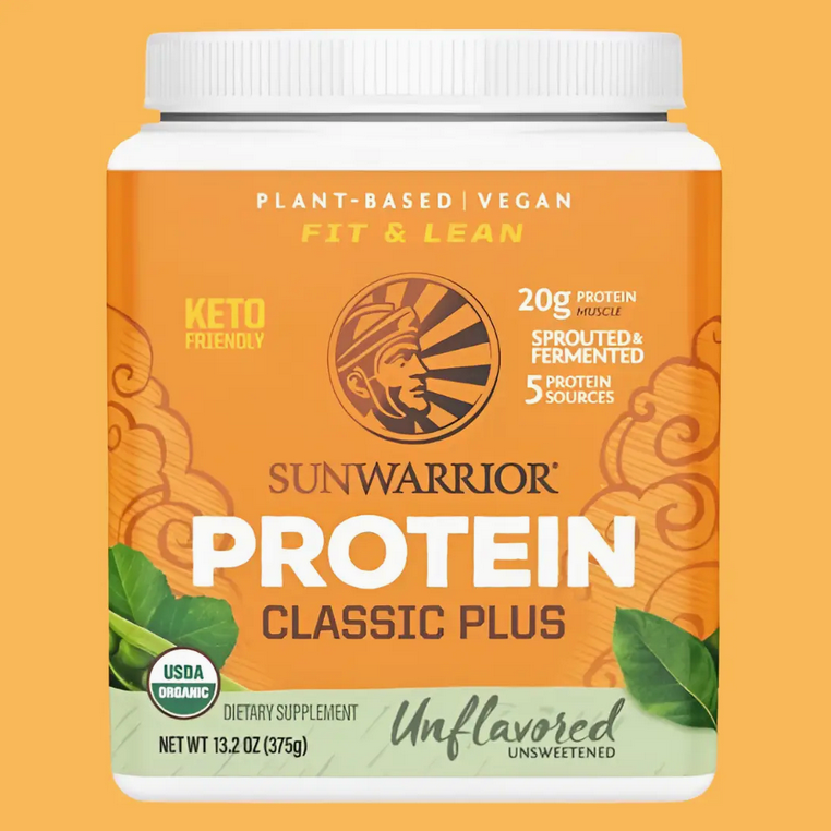 Sunwarrior Classic Plus Protein Powder -Unflavored 19g Protein